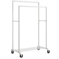 Songmics Flop Clothes rack double mobile white - Clothes Hanger