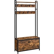 Songmics Vasagle Gregor Hallway coat rack with shoe rack brown-black - Coat Hanger