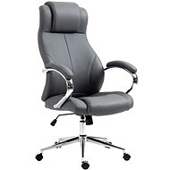 Sortland Dalen, genuine leather - grey - Office Armchair
