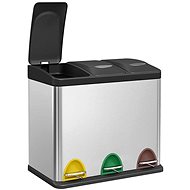 KW Germany Waste bin for sorted waste 3 x 8l stainless steel - Rubbish Bin