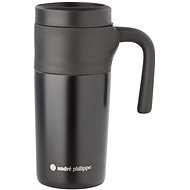 Sortland Thermo mug André Philippe with handle 330 ml, black - Thermal Mug