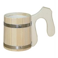 SOTRA Sauna ladle, wooden with plastic insert 0,3 l - Sauna Ladle