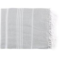 Nantong BeautyShow Textile Co Hamam sauna towel or sheet Jasmin, 100 × 180 cm, light grey - Bath Towel