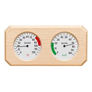 Sotra Sauna Thermometer with Humidity Gauge, Horizontal, Pine - Sauna Thermometer