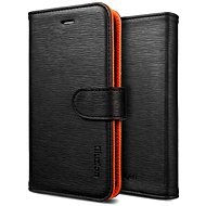 SPIGEN SGP Leather Case illuzion Mandarine Black - Phone Case