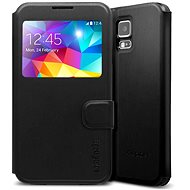 SPIGEN Galaxy S5 Case Flip Black Metallic  - Phone Cover