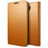 SPIGEN SGP Leather Case Slim Wallet S Light Brown - Phone Cover