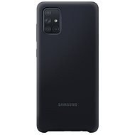 Samsung Silikónový zadný kryt pre Galaxy A71 čierny - Kryt na mobil