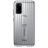 Samsung Hardened Protective Back Cover with Stand for Galaxy S20, Silver - Phone Cover