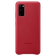 Samsung  Kožený zadný kryt pre Galaxy S20 červený - Kryt na mobil