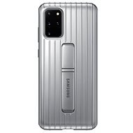 Samsung Tvrdený ochranný zadný kryt so stojanom pre Galaxy S20+ strieborný - Kryt na mobil