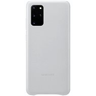 Samsung Galaxy S20+ világosszürke bőr tok - Telefon tok