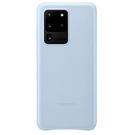 Samsung Leather Back Cover for Galaxy S20 Ultra, Blue - Phone Cover