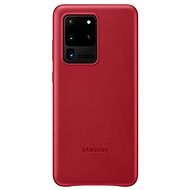 Samsung Kožený zadný kryt pre Galaxy S20 Ultra červený - Kryt na mobil