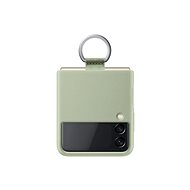 Samsung Silicone Cover with Finger Holder for Galaxy Z Flip3 Olive Green - Phone Cover