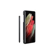 Samsung Galaxy S21 Ultra fekete szilikon tok + S Pen - Telefon tok