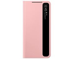 Samsung Galaxy S21+ rózsaszín Clear View tok - Telefon tok