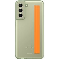 Samsung Galaxy S21 FE 5G Semi-transparent Back Cover with Loop, Olive Green - Phone Cover