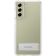 Samsung Galaxy S21 FE 5G Transparent Back Cover with Stand, Transparent - Phone Cover