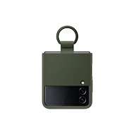 Samsung Galaxy Z Flip4 Silicone cover with finger holder khaki - Phone Cover