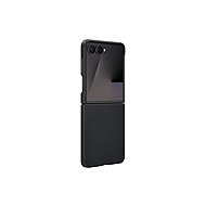 Samsung Galaxy Z Flip7 Vegan Leather Case Black - Phone Cover