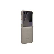 Samsung Galaxy Z Flip7 Vegan Leather Case Taupe - Phone Cover