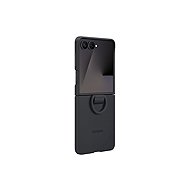 Samsung Galaxy Z Flip7 Silicone Cover with Ring Black - Phone Cover