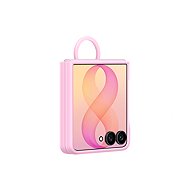 Samsung Galaxy Z Flip8 Silikonový magnetický kryt s držákem na prst Pink - Phone Cover
