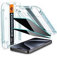 Spigen Glass tR EZ Fit HD Privacy 1 Pack iPhone 15 Pro üvegfólia - Üvegfólia