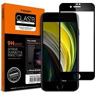 Spigen Glass FC HD Black iPhone SE 2022/SE 2020/8/7 - Ochranné sklo