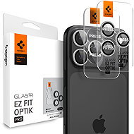 Spigen Glass tR EZ Fit Optik Pro 2 Pack Silver iPhone 17/16/15/14 Pro / 17/16/15/14 Pro Max - Camera Glass