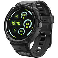 Spigen Rugged Armor Pro + Stand, Matte Black Google Pixel Watch 4 45mm - Protective Watch Cover