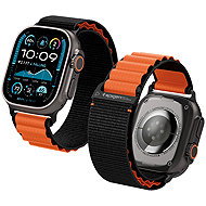 Spigen Fabric Band (hook) Apple Watch 49mm/46mm/45mm/44mm Black Orange - Watch Strap