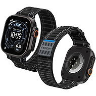 Spigen Fabric Band Hook And Loop Apple Watch 49mm/46mm/45mm/44mm Black - Watch Strap
