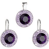 EVOLUTION GROUP 739106.3 Purple Velvet Set Rivole (Ag 925/1000, 3.7g) - Jewellery Gift Set