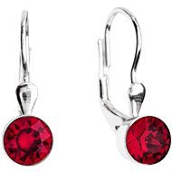 EVOLUTION GROUP 31112.3 Ruby Dangling Earrings Decorated with Swarovski® Crystals (Ag 925/1000, 1g) - Fülbevaló
