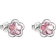 EVOLUTION GROUP 31255.3 lt. Rose Flower  Decorated with Swarovski® Crystals (Ag 925/1000, - Earrings