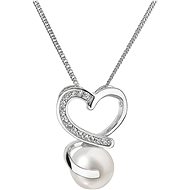 EVOLUTION GROUP 22012.1 Decorated with White Genuine Pearl and Cubic Zirconia (Ag925/1000, 2g) - Necklace