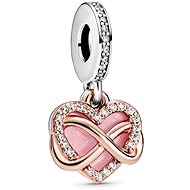 PANDORA Moments People 788878C01 Dangle Charm Sparkling Heart with Infinity Symbol (925/1000 Silver, 2.4g) - Charm