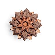 BeWooden AE3 African Flower - Brooch