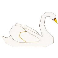 BeWooden BR115 White Swan - Brooch