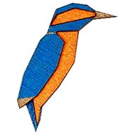 BeWooden BR123 Kingfisher - Brooch