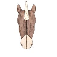 BeWooden BR21 Unicorn - Brooch