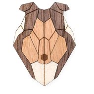BeWooden BR29 Collie - Brooch