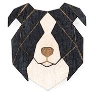 BeWooden BR31 Border Collie - Brooch