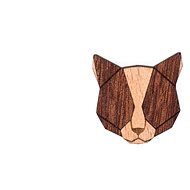 BeWooden BR44 Red Cat - Brooch