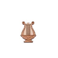 BeWooden BR76 Lyre - Brooch