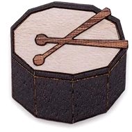 BeWooden BR82 Drum - Brooch