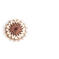BeWooden LF3 Cubo Flower - Brooch