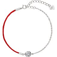 EVOLUTION GROUP 13004.3 Red Textile Decorated with Cubic Zirconia (Ag925/1000, 1,0g) - Bracelet